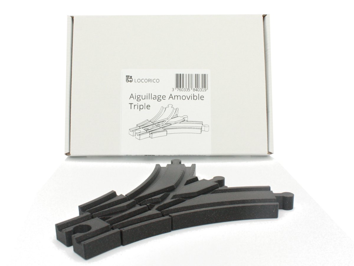 Aiguillage Amovible 3 Entrées pour Train en Bois compatible Brio Ikea Lillabo – Image 5